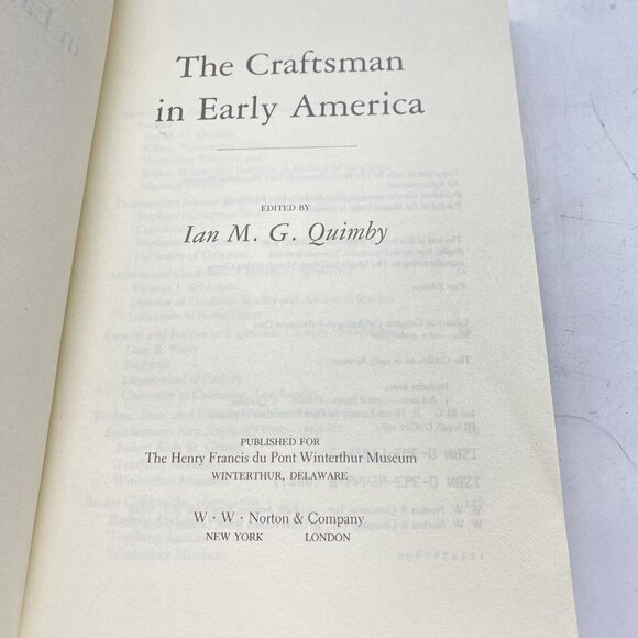 Winterthur Book The Craftsman in Early America by Ian M. G. Quimby 1984 Trade PB - Picture 6 of 13